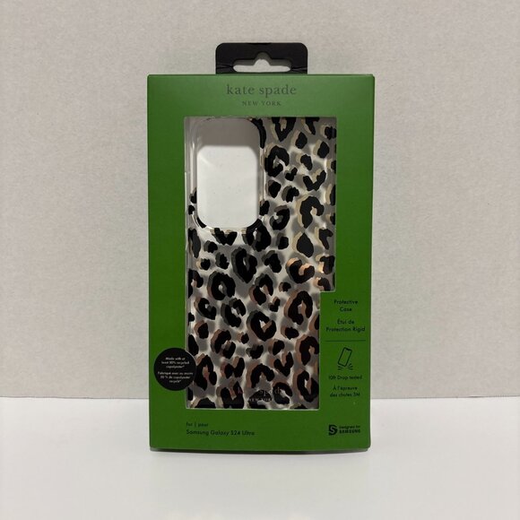 Kate Spade New York Samsung Galaxy S24 Ultra City Leopard Black - Picture 1 of 3
